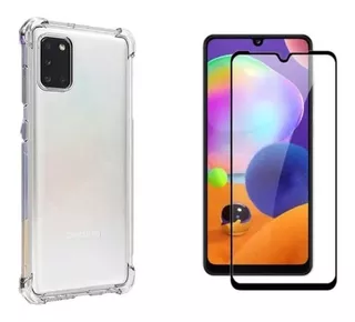 Capinha Anti Queda Shock Para Galaxy A31 + Pelicula 3d Vidro