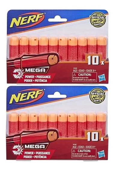 Combo Kit 2 Refil 10 Dardos Para Lançador Nerf Mega A4368