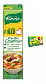 Knorr Suiza Caldo De Pollo Tira 50 Estuches Con 2 Cubos C/u