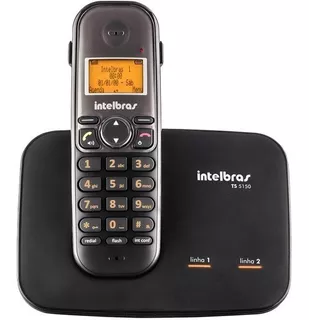 Telefone Fixo Sem Fio Intelbras Ts 5150 Para Duas Linhas