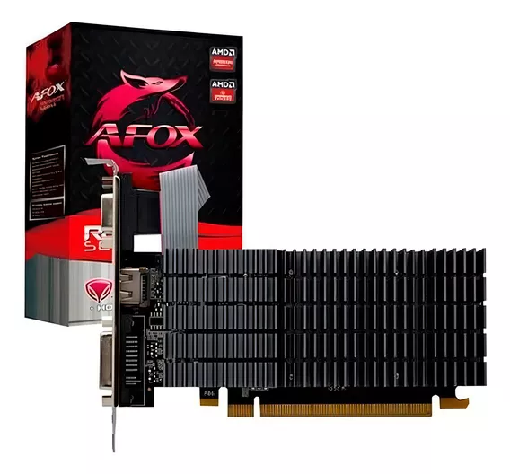 Placa De Vídeo Afox Amd Radeon R5 230 1gb Ddr3 64 Bits