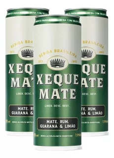 Bebida Xeque Mate Rum Mate Guaraná Limão 355ml Kit 3 Latas