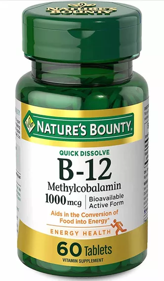 Vitamina B-12 Methylcobalamina 1000mcg B12 B 12 60 Tabletas