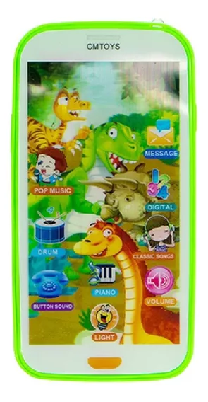 Celular Infantil Interativo Criança Touch + Cor Verde