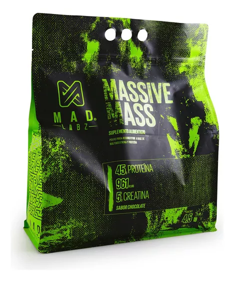 Proteína Massive Mass 4.5kg Sabor Chocolate Mad Labz Ganador de Peso