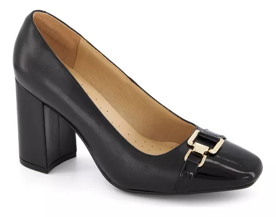 Zapatilla Ejecutiva Andrea Para Mujer De Piel Negro