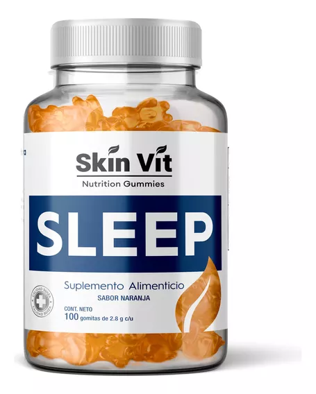 Gomitas Para Dormir Magnesio Insomnio Ansiedad Sueño Premium Sabor Naranja Sleep Skin Vit Nutrition Company