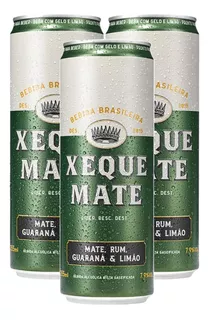 Kit 3 Bebida Mista Xeque Mate Rum Água E Limão 355ml