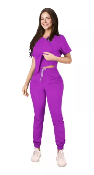 Uniforme Pijama Quirúrgica Antifluidos Ajustable Dama Jogger