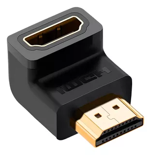 Adaptador de vídeo Ugreen Hdmi macho/hembra de 90 grados, negro