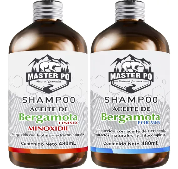 Shampoo Aceite De Bergamota Kit Crecimiento Hombre Master Po