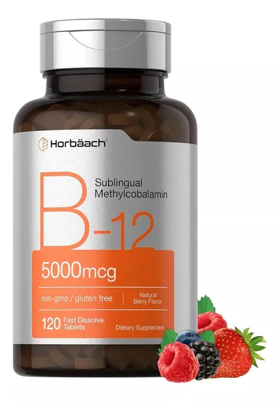 Vitamina B12 Metilcobalamina 5000mcg Sublingual 120 Tabletas