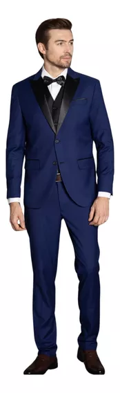 Terno Slim Fit Masculino Lapela De Cetim Clássico Italiano