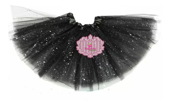 Tutu Niña 3 Capas Faldita Bailarina Brilloso Diamantado 