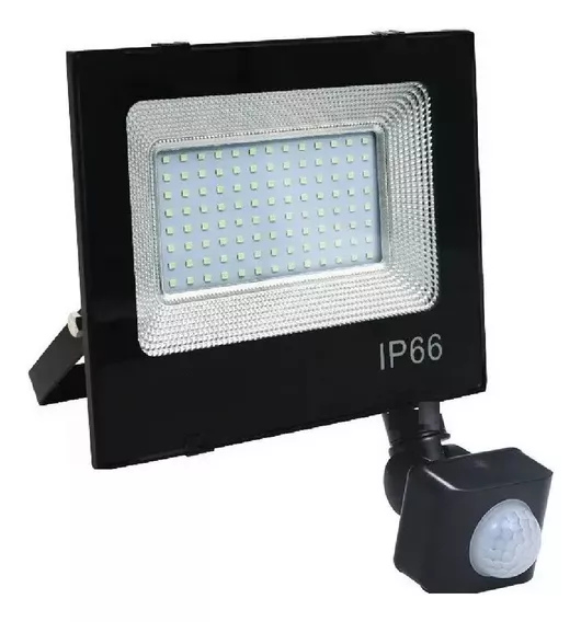 Refletor Led 50w + Sensor Presença + Dia Ou Noite Embutido Cor da carcaça Preto Cor da luz Branco-frio 110V/220V