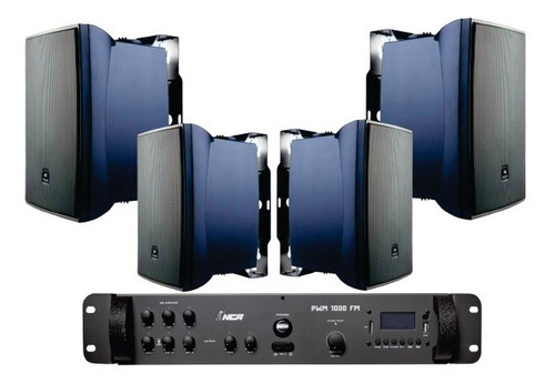 Kit Som 4 Jbl C321p + Pwm1000 Fm 250wrms Rest,loja,academia