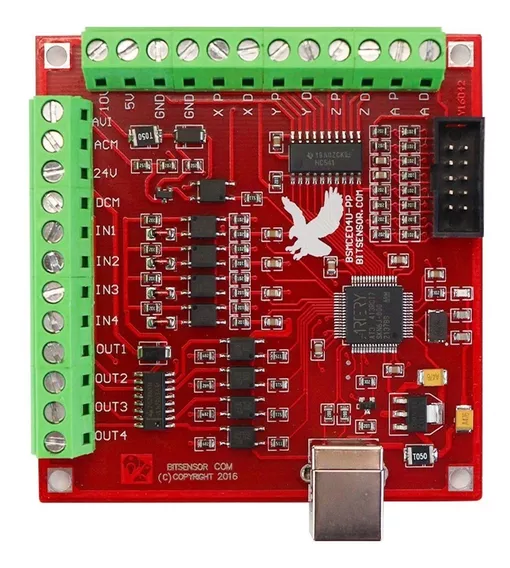 Placa Controladora Mach3 4 Eixos 100khz Interface Usb Cnc Nf