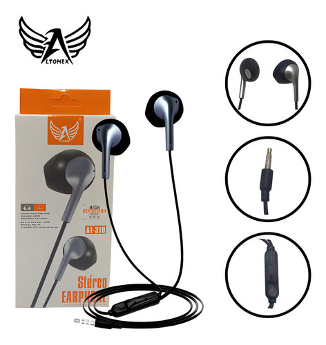 Fone De Ouvido Simples Estéreo Microfone Altomex Esporte