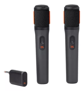 Kit Com 02 Microfones Sem Fio Jbl Black Edition Wireless