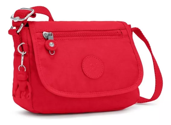 Bolsa bandolera Kipling Sabian color red rouge