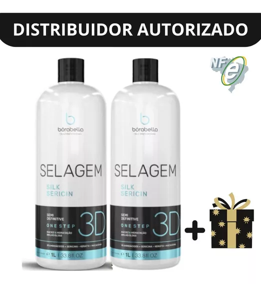 Kit 2 Borabella Selagem 3d Semi Definitiva Orgânica 1000ml