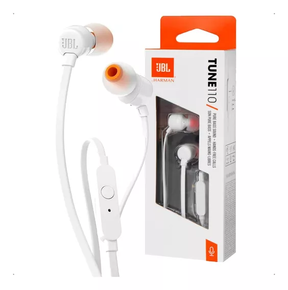 Fone Ouvido Com Fio Jbl Tune T110 Intrauricular Som Academia