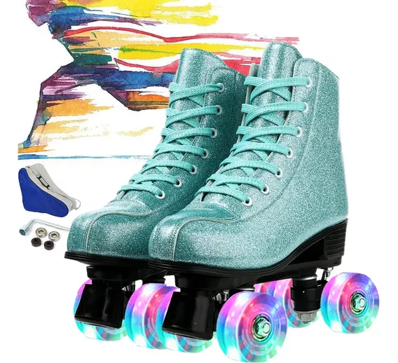 Patines 4 Ruedas Profesionales Clasicos Ajustables Con Luces