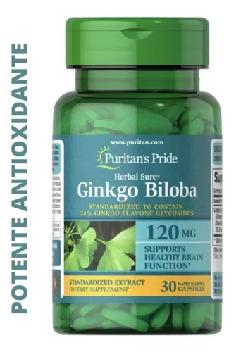 Ginkgo Biloba 120 Mg. 30 Cápsulas.  Memoria Y Energía Sabor N/a