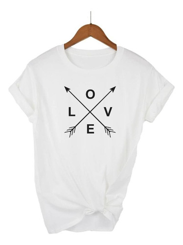 Camiseta X Love Camisa Feminina Confort 100% Algodão