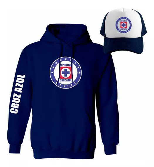 Kit De Sudadera + Gorra Sublimada Modelo Cruz Azul Liga Mx