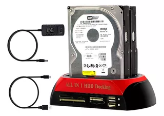 Dock Disco Duro 2.5 3.5 Sata Ide Multilector Memorias Backup