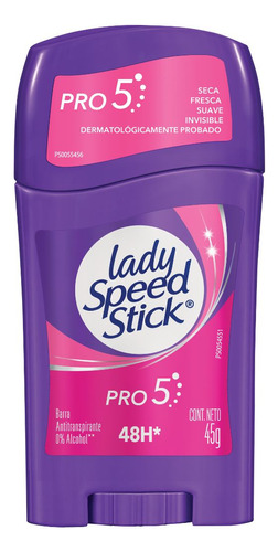 Desodorante en Barra Lady Speed Stick Pro 5 Mujer 45g