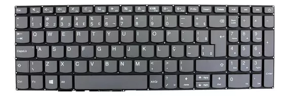 Teclado Notebook Lenovo Ideapad S145-15iwl 81s90005br Abnt2 Cor Preto