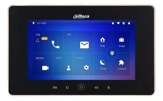 Monitor Ip Touch Dahua Vth5221ds2 7 Sd Wifi / Poe 802.3af Color Negro
