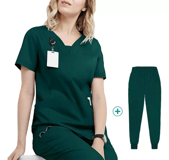 Esteticista Con Ropa Quirúrgica Médica Transpirable Uniforme