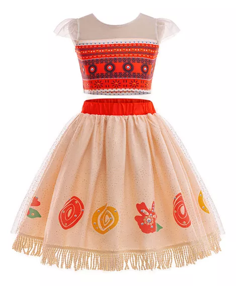 Conjunto De Falda Para Niñas, Cosplay Moana Dress Up 1