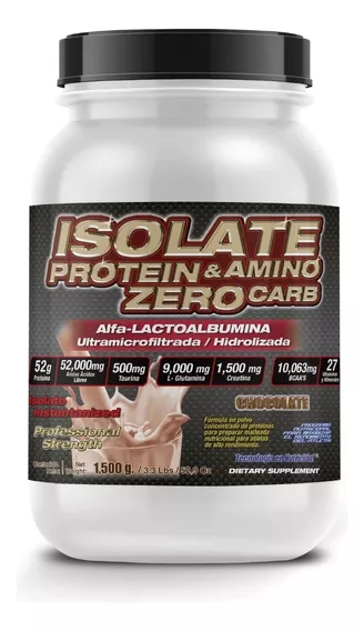 F&nt Isolate Protein & Amino Zero Carb 1,500 Gr Sabor Vainilla Francesa