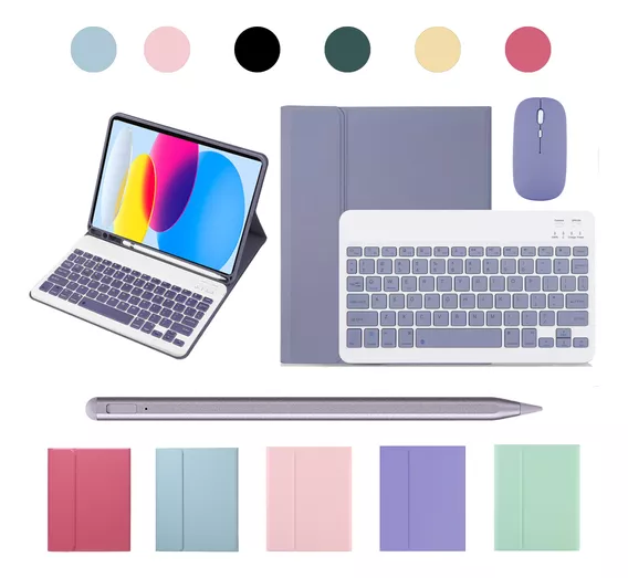 Capas Para iPad Air5/air4 10.9in Com Caneta + Teclado +mouse