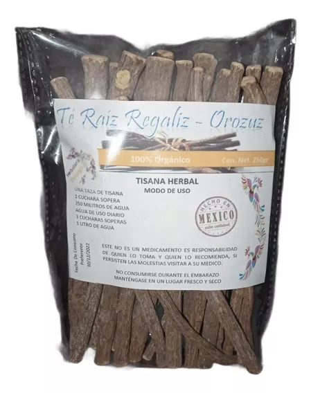 Té Regaliz - Orozuz - Yerba Dulce Orgánico 250 Grs P Tenango