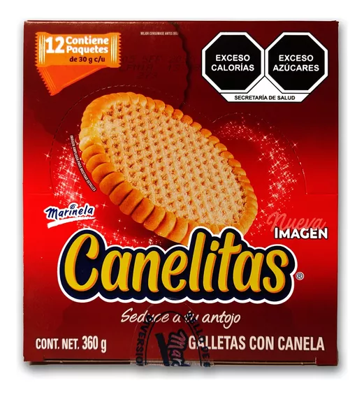 Galletas Canelitas Marinela C/12 Paquetines Cont.net. 360g