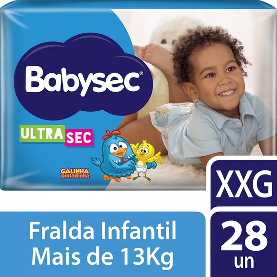 Fralda Ultrasec Galinha Pintadinha Xxg 28 Unidades Babysec Gênero Sem gênero Tamanho Extra extra grande (XXG)