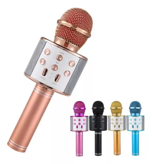 Microfone Sem Fio Youtuber Bluetooth Karaoke Reporter Cores Cor