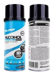 Kit 2 Pz Alcohol Isopropílico 99% Aerosol De 250 Ml Silimex