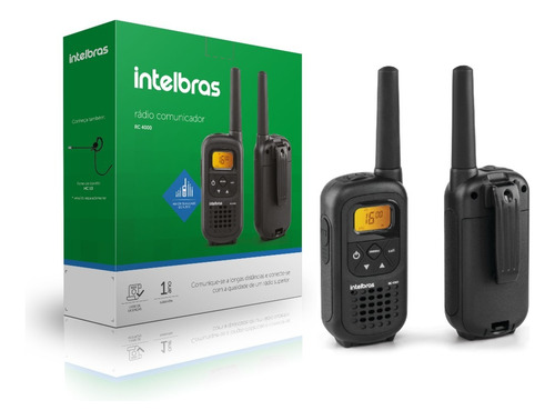 Rádio Comunicador Walkie Talkie Intelbras RC4002