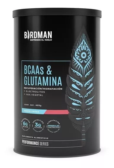 Birdman Bcaa + Glutamina +  Electrolitos 405gr 30 Porciones 