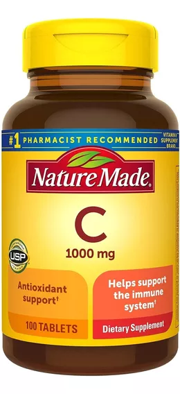 Vitamina C 1000 Mg 100 Tabletas, Nature Made, Americano Sabor Sin sabor