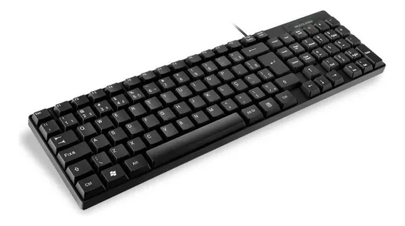 Teclado Teclas Macias Silenciosas Usb Preto Tc193 Multilaser