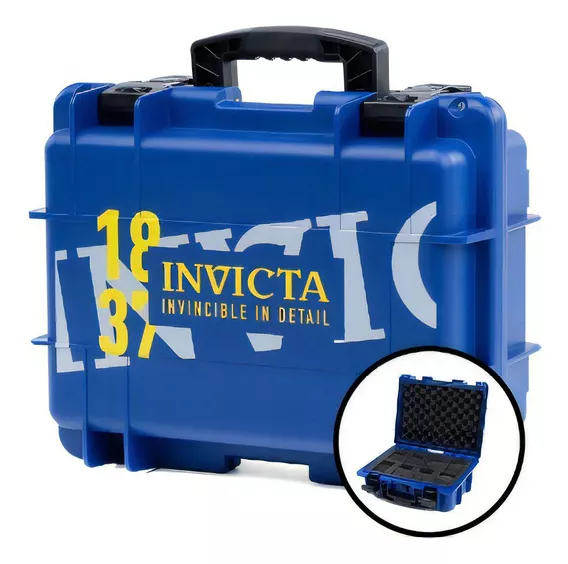 Estuche De Impacto Invicta / 8 Slot 1837 Blue Color Azul