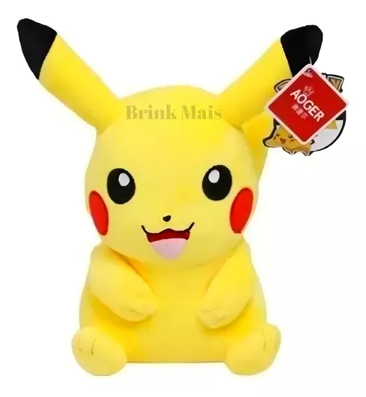 Pokemon Pikachu Boneco Pelúcia 25cm Antialérgico Aoger