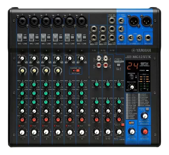 Console Yamaha MG12XUK de mistura 100V